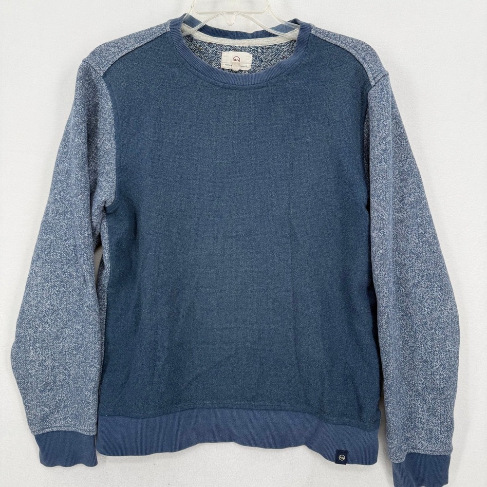 AG Adriano Goldschmied Mens Medium Blue Crewneck Sweatshirt Terry Two Tone